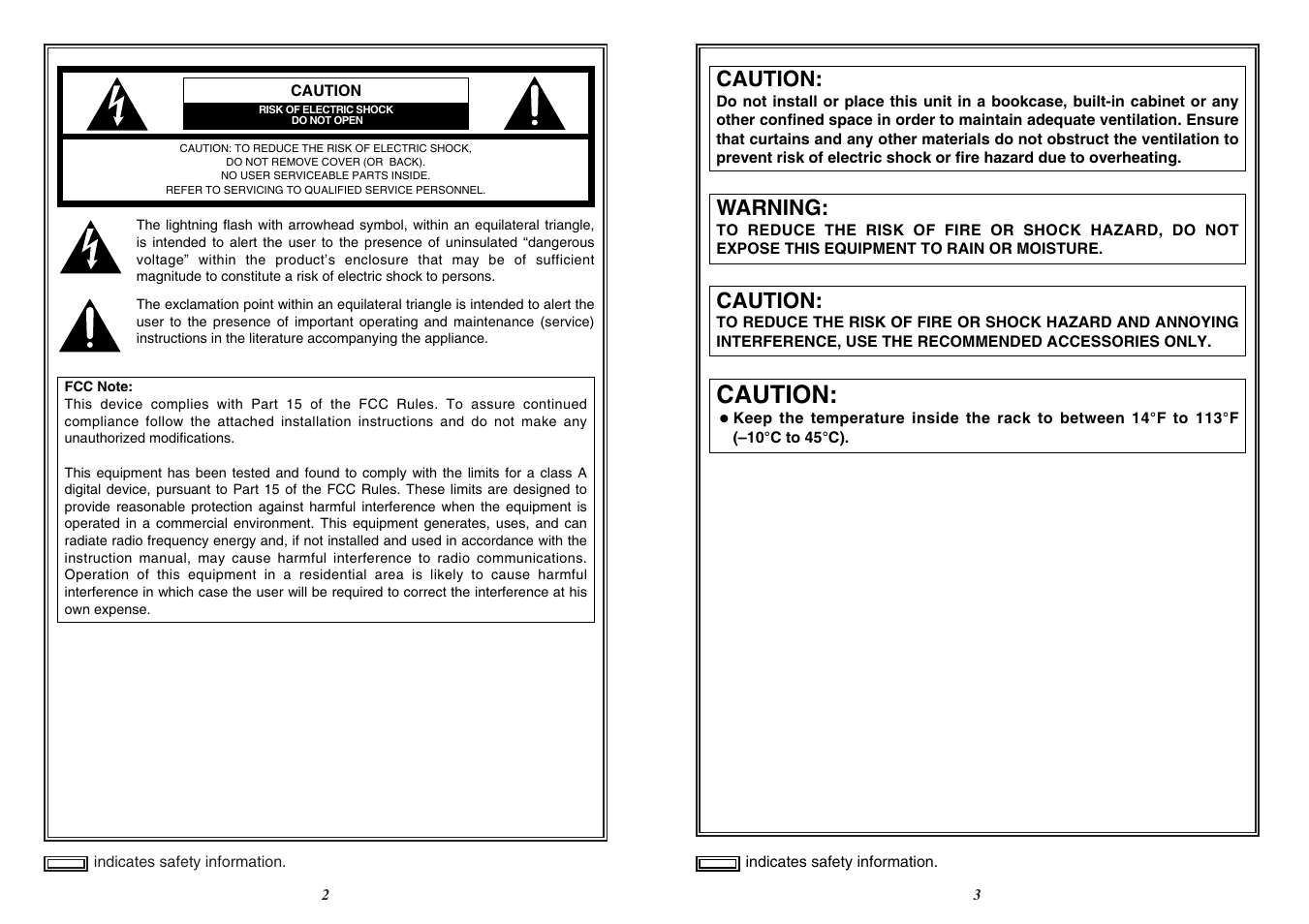 Caution, Warning | Panasonic AW-HB605 User Manual | Page 2 / 11