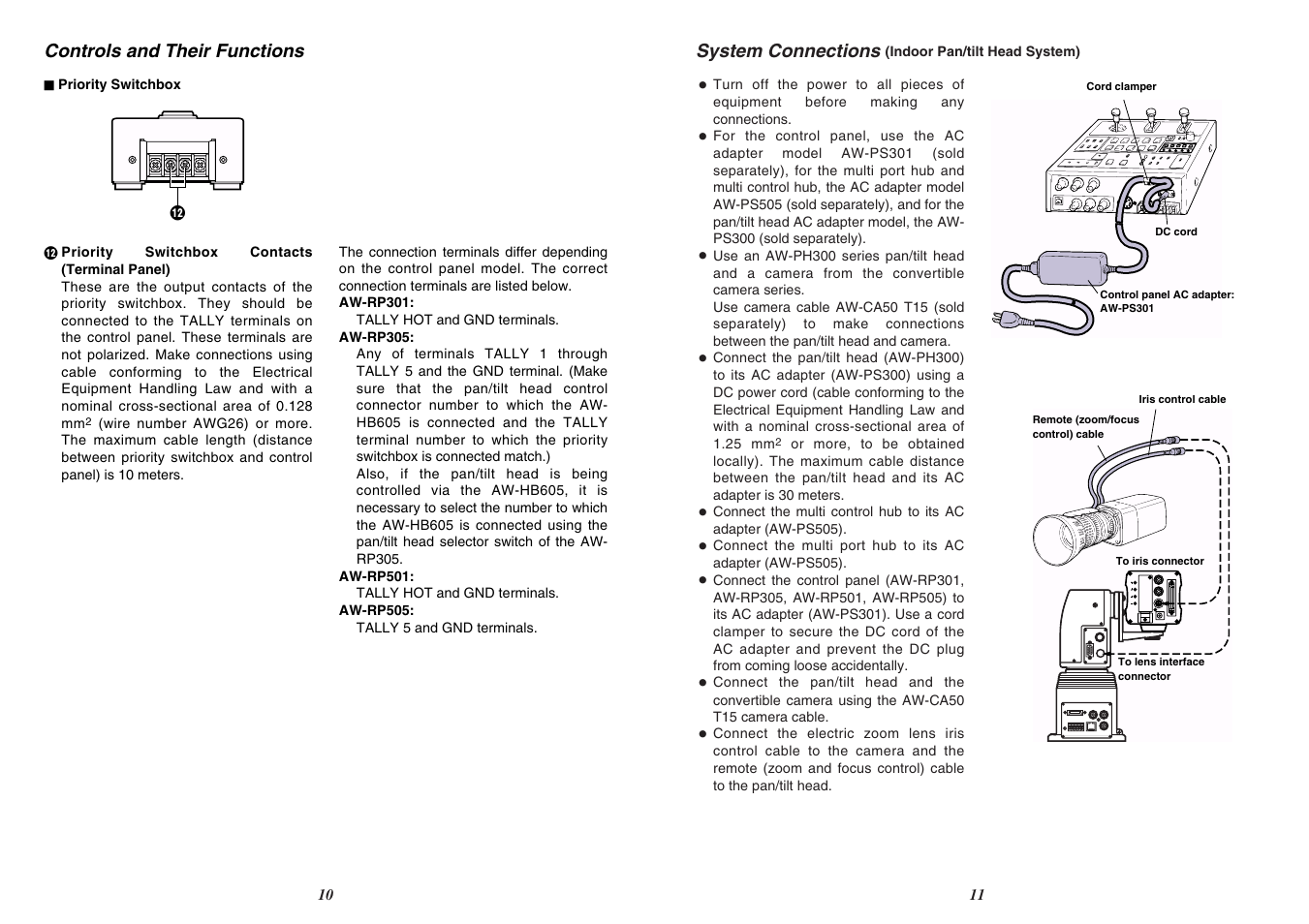 Panasonic AW-HB605 User Manual | Page 6 / 11