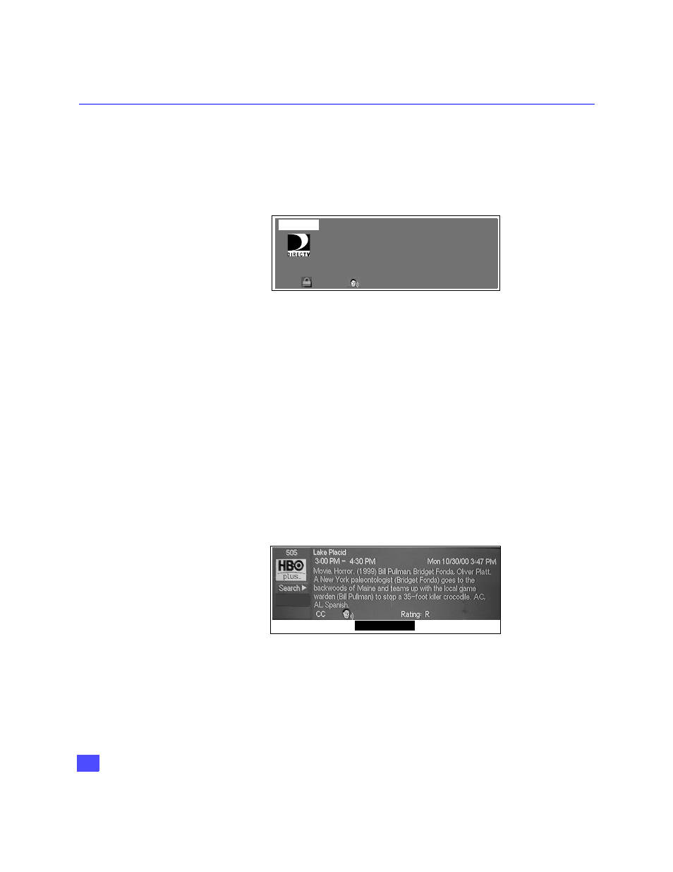 Features of the digital satellite receiver, Directv channel banner, Channel banner: favorite channel list | Panasonic TZ-DBS01 User Manual | Page 13 / 69