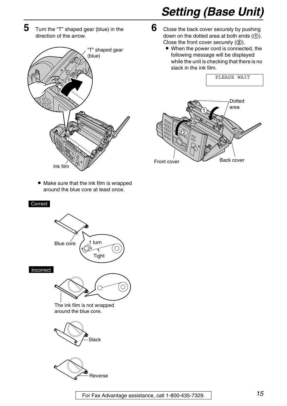 Setting (base unit) | Panasonic KX-FPG372 User Manual | Page 15 / 132