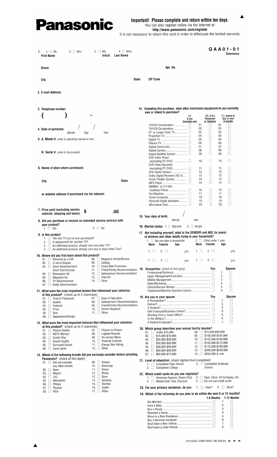 Panasonic TC-19LE50 User Manual | Page 41 / 49