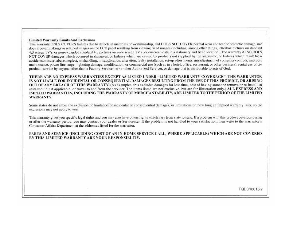 Panasonic TC-19LE50 User Manual | Page 49 / 49