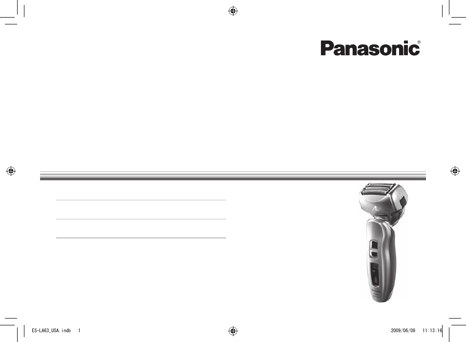 Panasonic ESLA63 User Manual | 24 pages