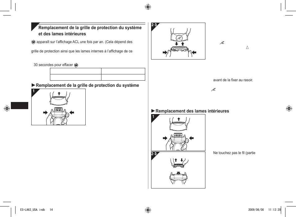 Panasonic ESLA63 User Manual | Page 14 / 24