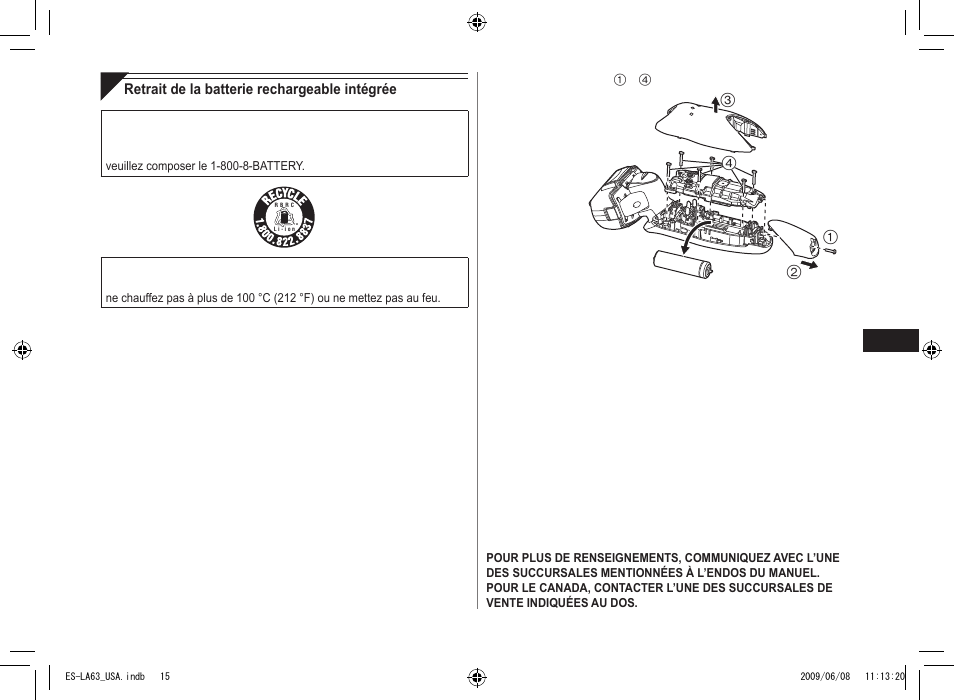 Panasonic ESLA63 User Manual | Page 15 / 24