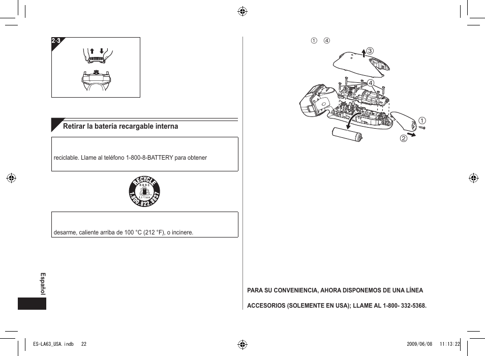 Panasonic ESLA63 User Manual | Page 22 / 24