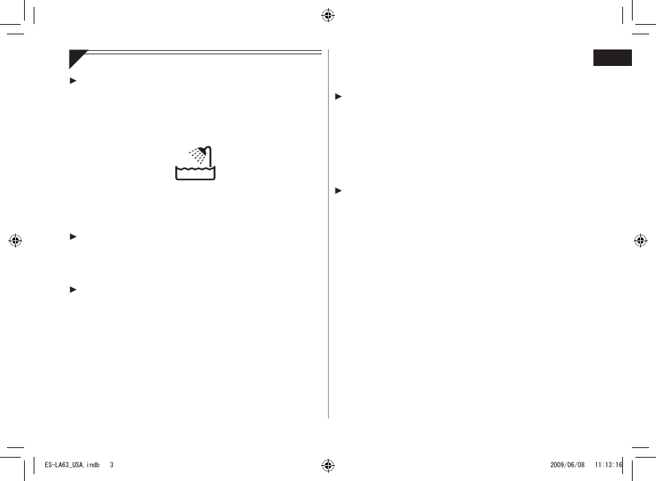 Panasonic ESLA63 User Manual | Page 3 / 24