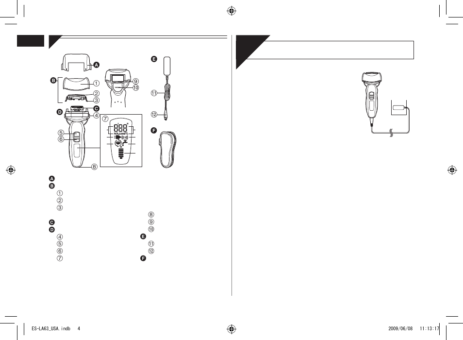 Char ge | Panasonic ESLA63 User Manual | Page 4 / 24