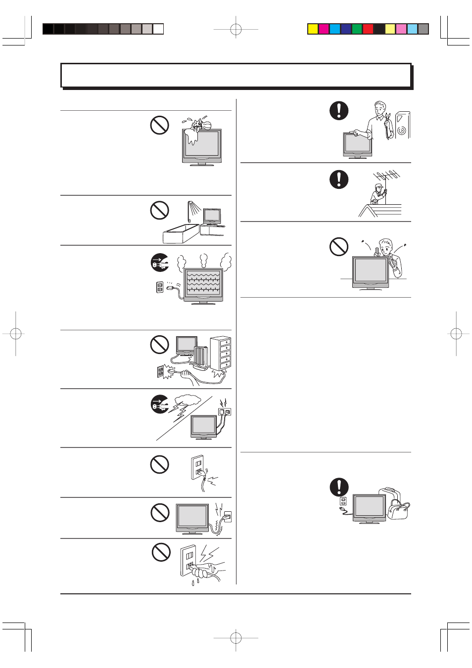 Warnings and precautions | Panasonic TC-20LA1H User Manual | Page 3 / 28
