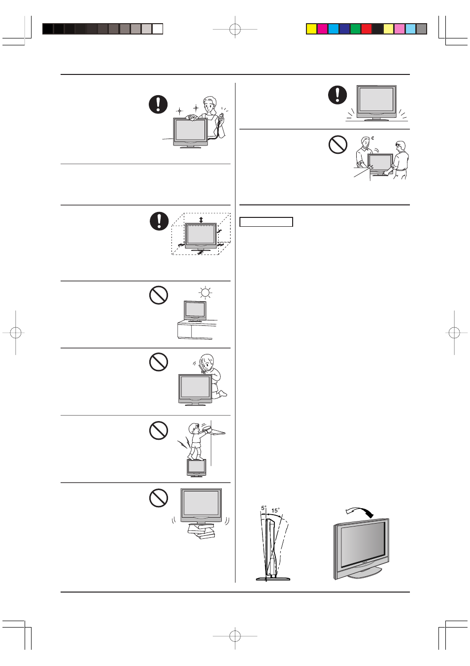 Warnings and precautions | Panasonic TC-20LA1H User Manual | Page 4 / 28