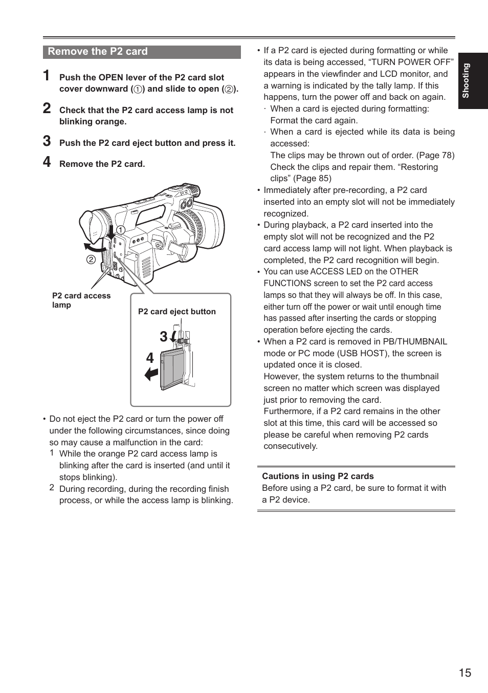 Panasonic AG-HPX250EN User Manual | Page 15 / 170