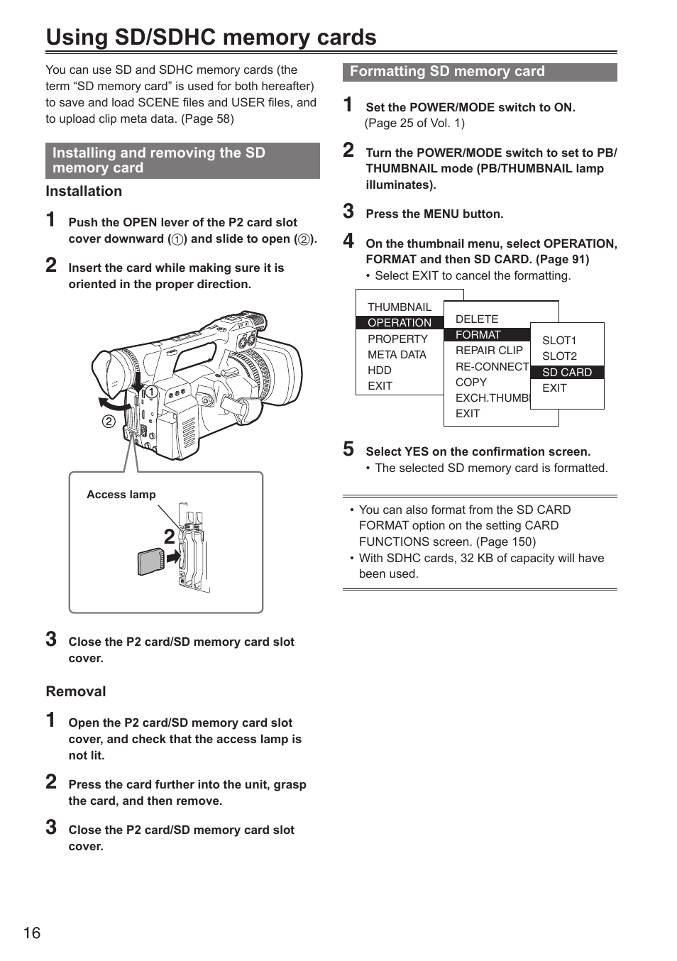 Panasonic AG-HPX250EN User Manual | Page 16 / 170