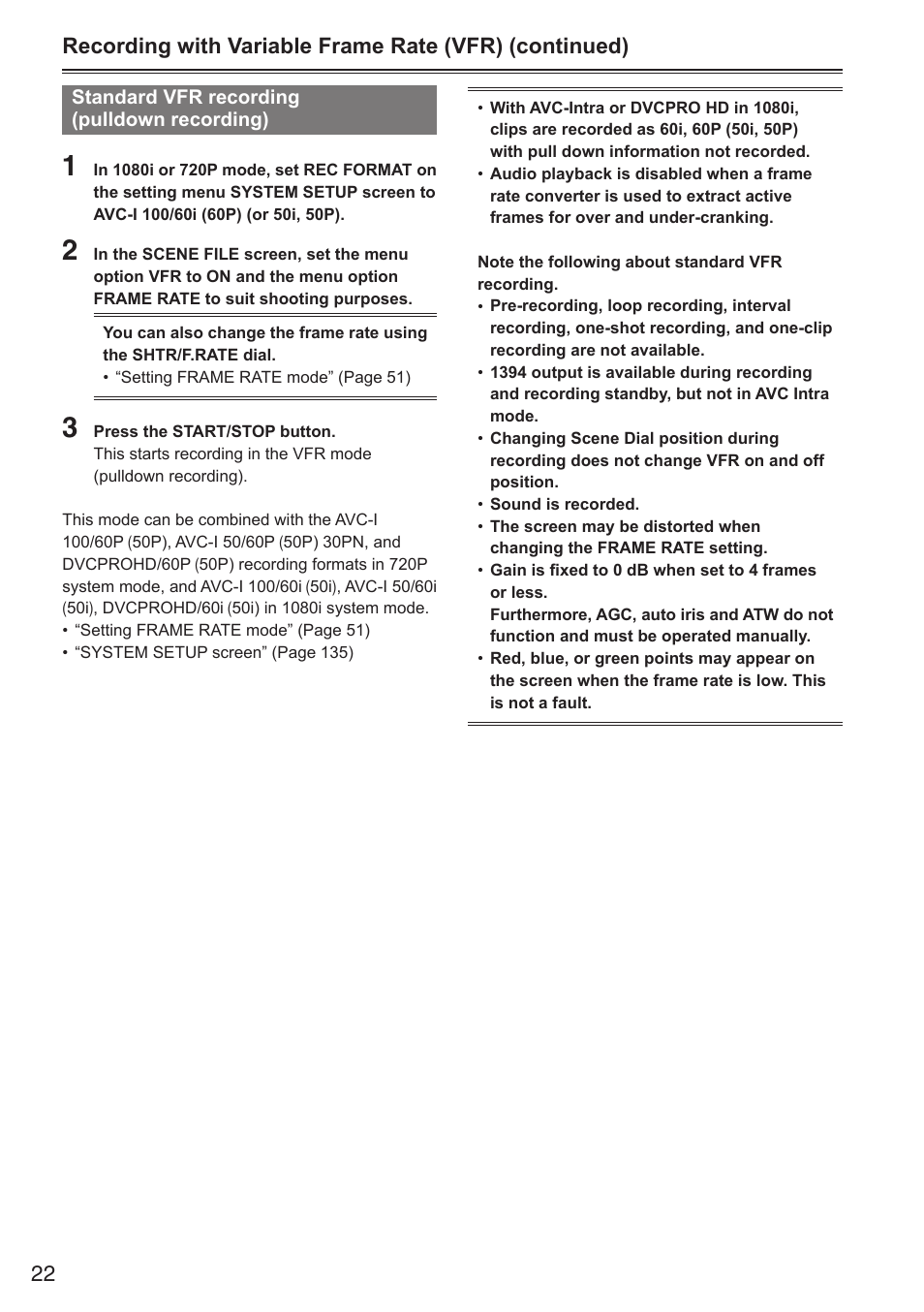 Panasonic AG-HPX250EN User Manual | Page 22 / 170