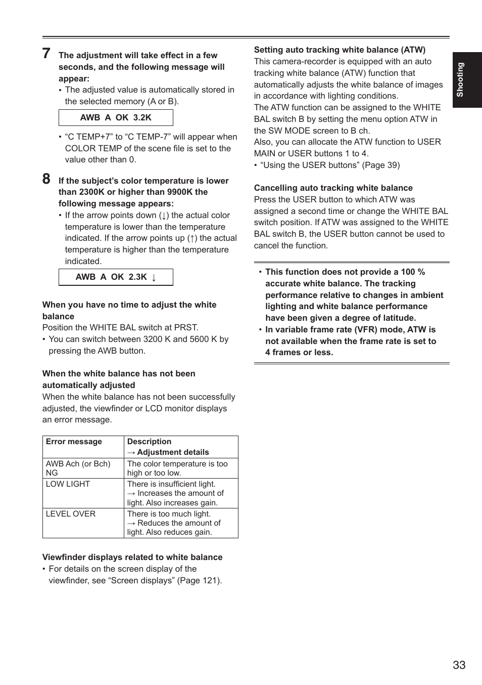 Panasonic AG-HPX250EN User Manual | Page 33 / 170