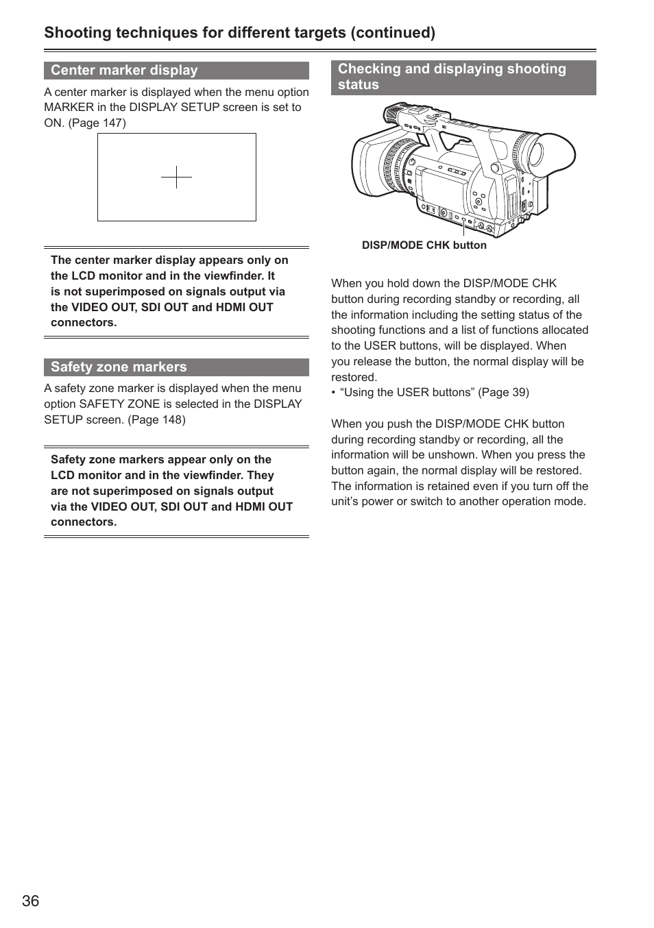 Panasonic AG-HPX250EN User Manual | Page 36 / 170