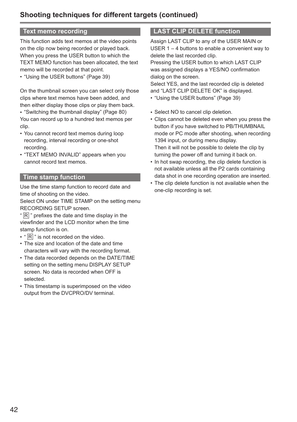 Panasonic AG-HPX250EN User Manual | Page 42 / 170