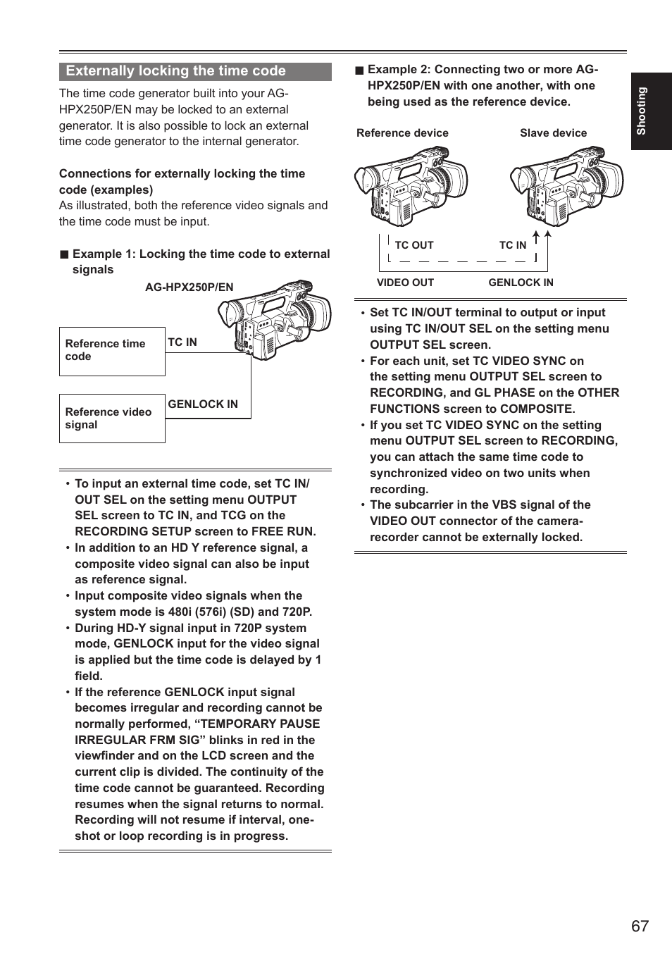 Panasonic AG-HPX250EN User Manual | Page 67 / 170