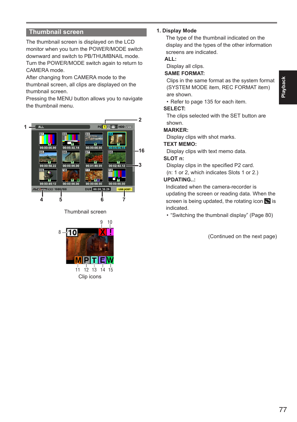 Panasonic AG-HPX250EN User Manual | Page 77 / 170