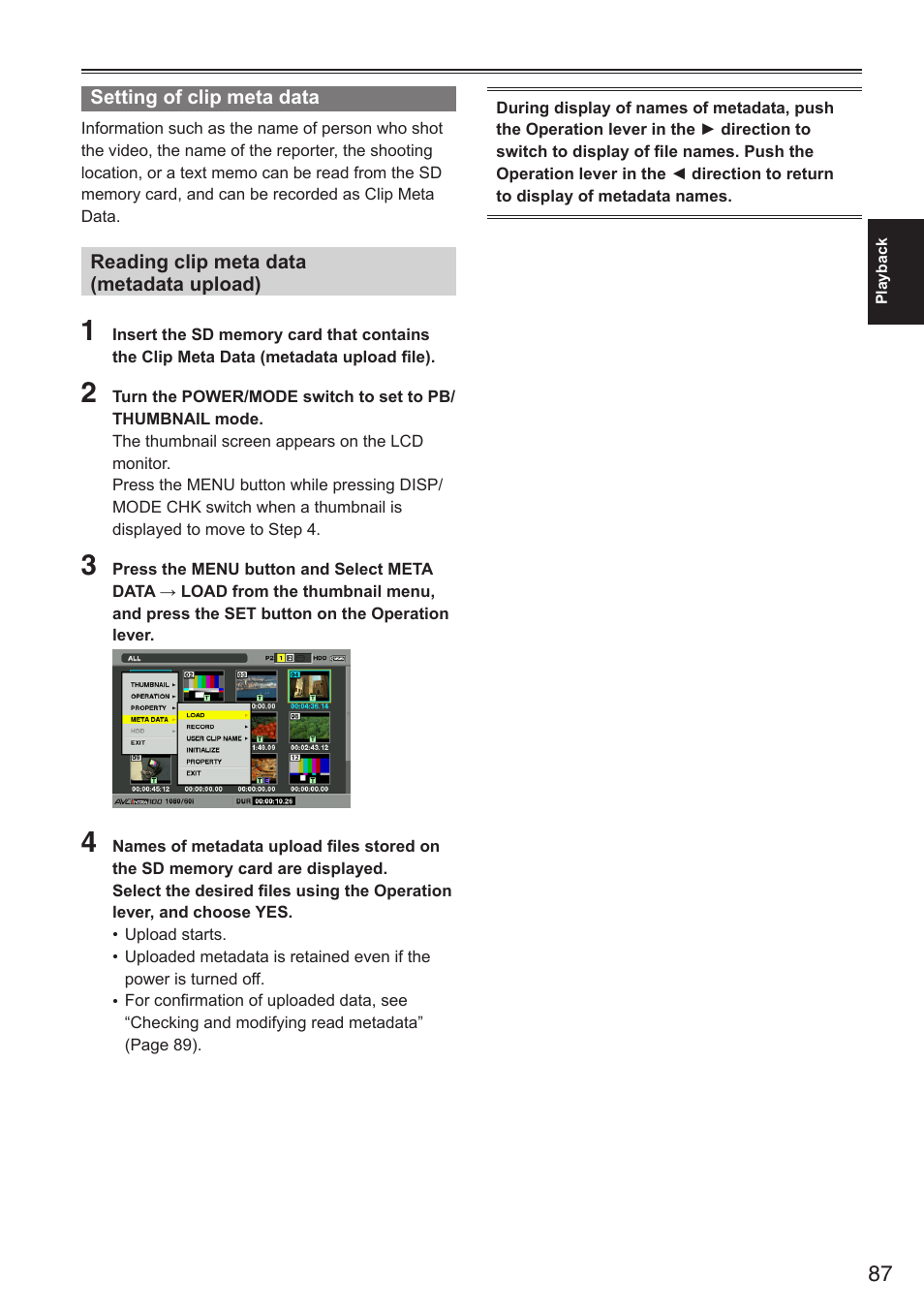 Panasonic AG-HPX250EN User Manual | Page 87 / 170