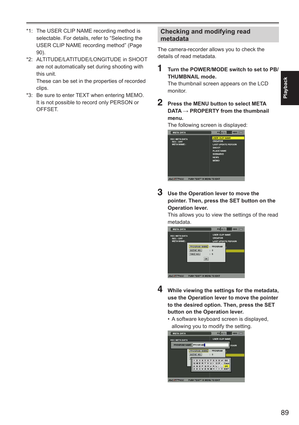 Panasonic AG-HPX250EN User Manual | Page 89 / 170