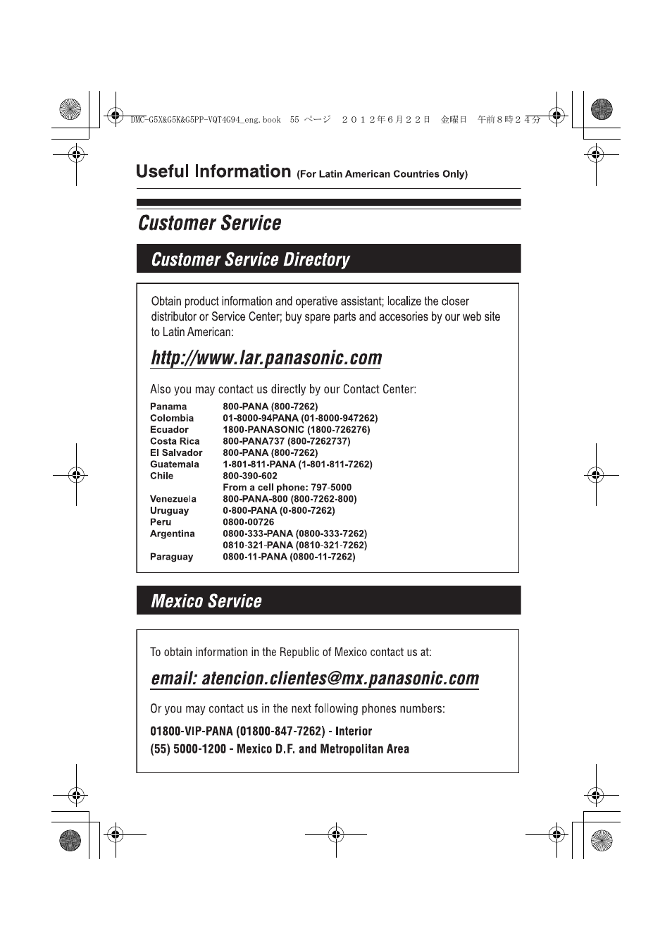 Panasonic DMC-G5X User Manual | Page 55 / 56