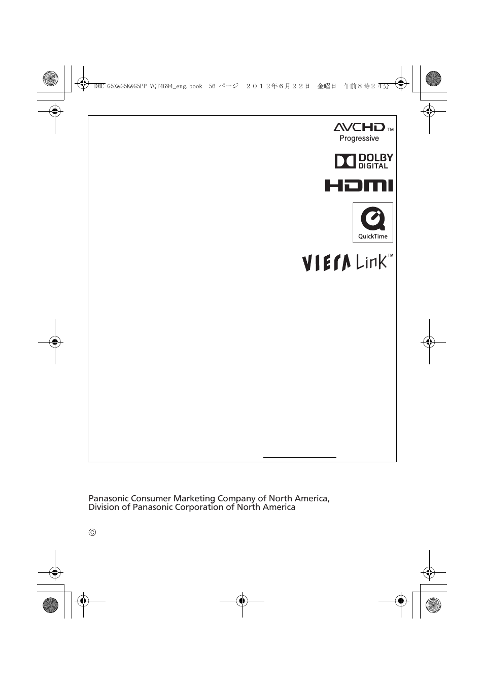 Panasonic DMC-G5X User Manual | Page 56 / 56