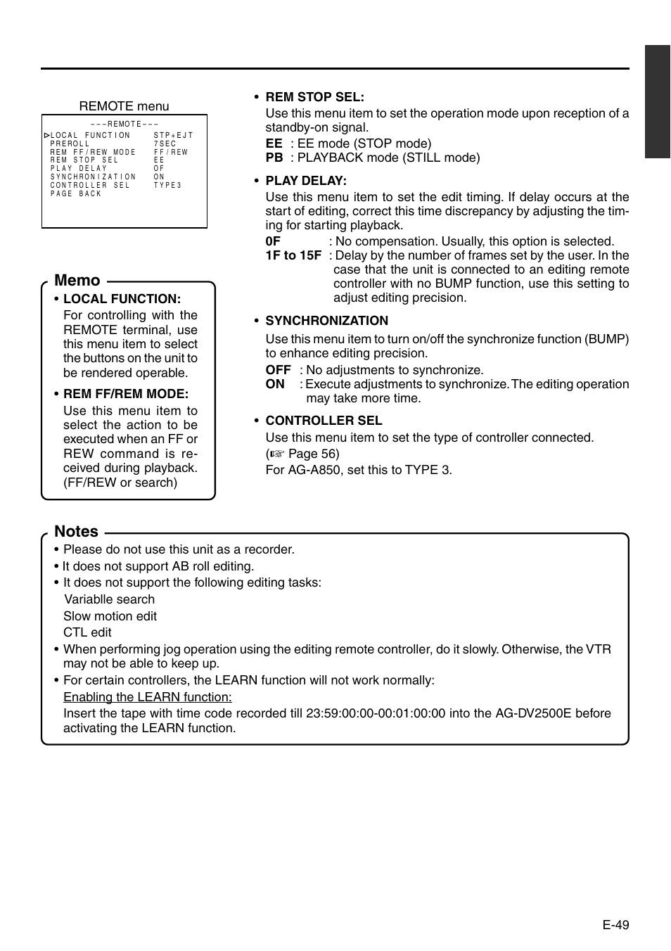 Panasonic VQT0C55 User Manual | Page 49 / 68