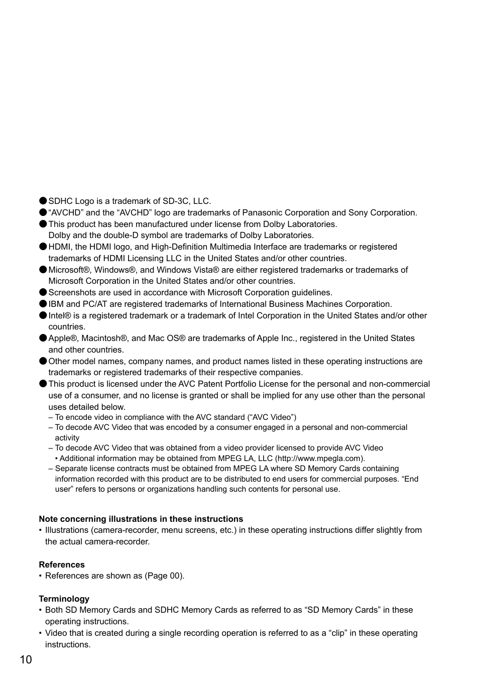 Panasonic AG-3DA1P User Manual | Page 10 / 96