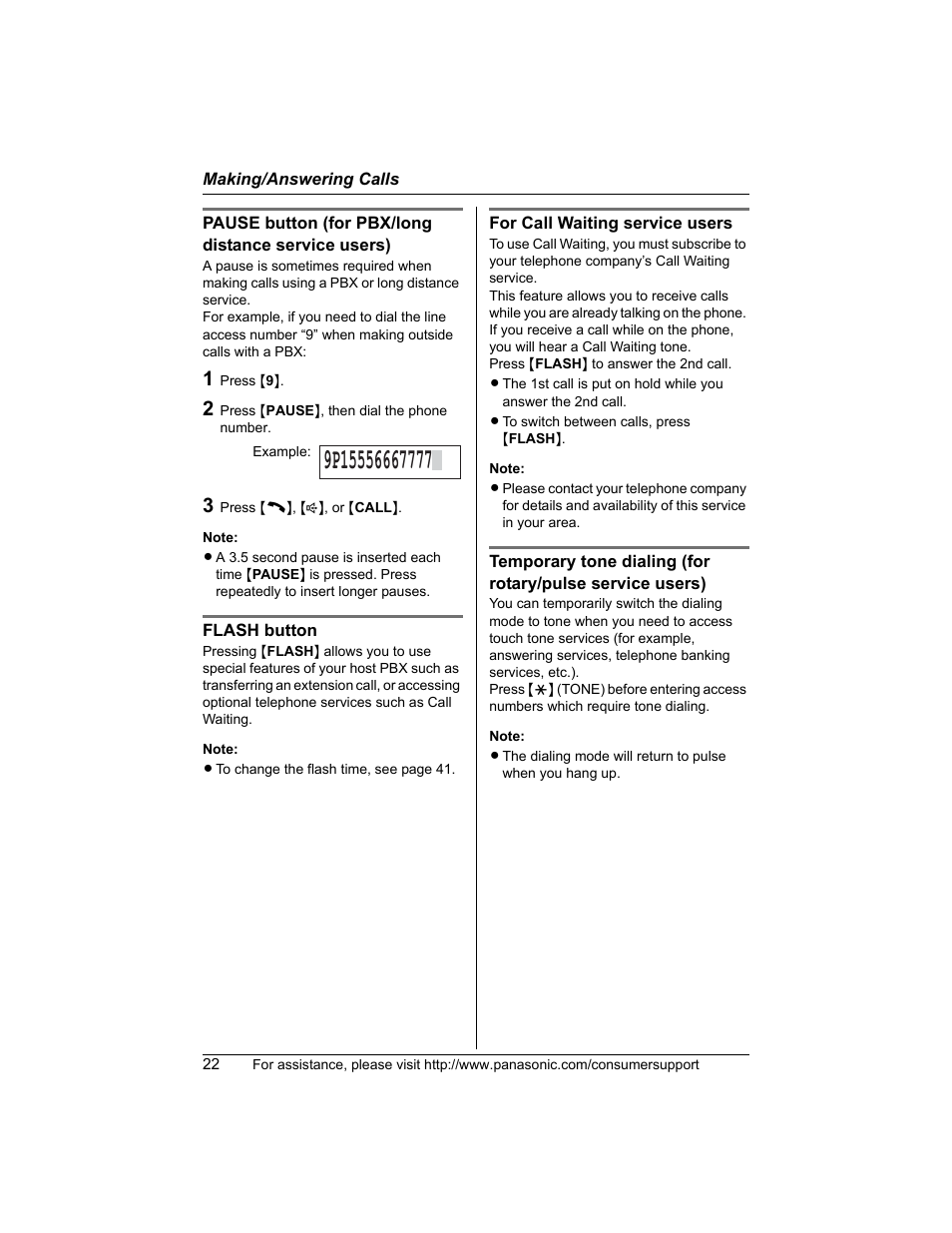 Panasonic KX-TG5456 User Manual | Page 22 / 76