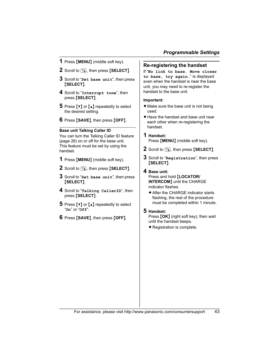 Panasonic KX-TG5456 User Manual | Page 43 / 76