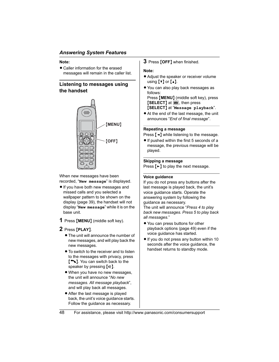 Panasonic KX-TG5456 User Manual | Page 48 / 76