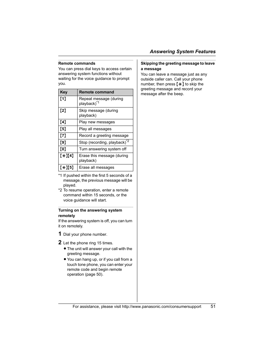 Panasonic KX-TG5456 User Manual | Page 51 / 76