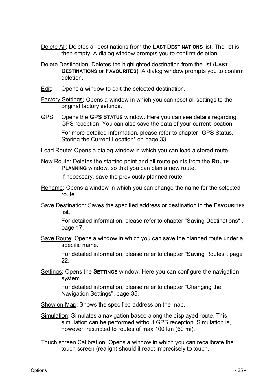 Simulating routes, Starting navigation | Panasonic CN-GP50N User Manual | Page 25 / 39