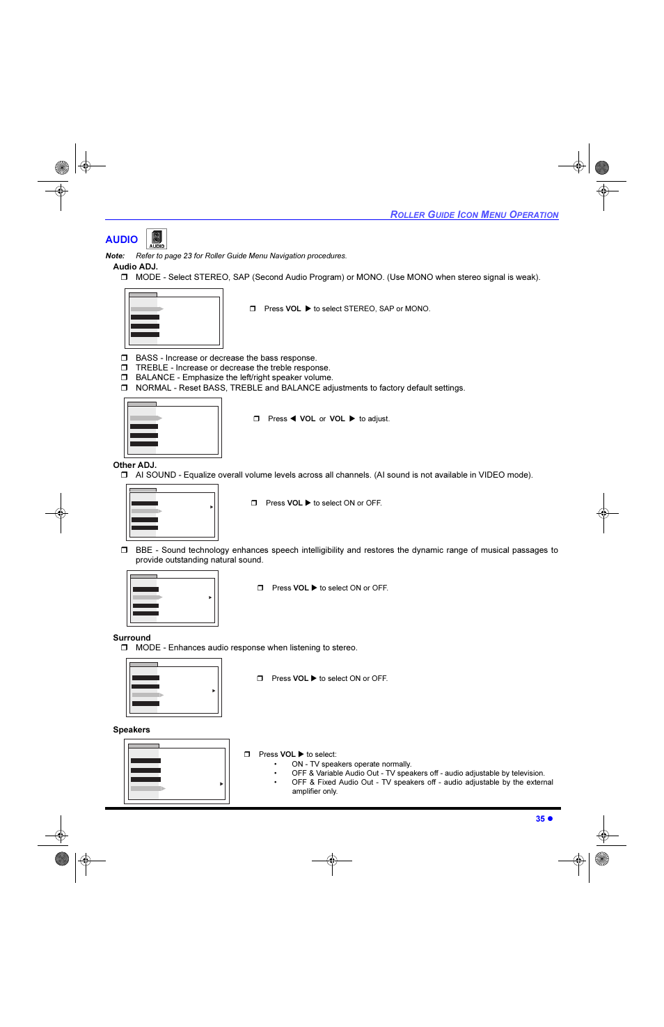 Audio | Panasonic CinemaVision PT 61HX42 User Manual | Page 37 / 108