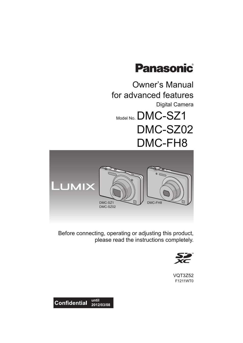 Panasonic DMC-SZ02 User Manual | 128 pages