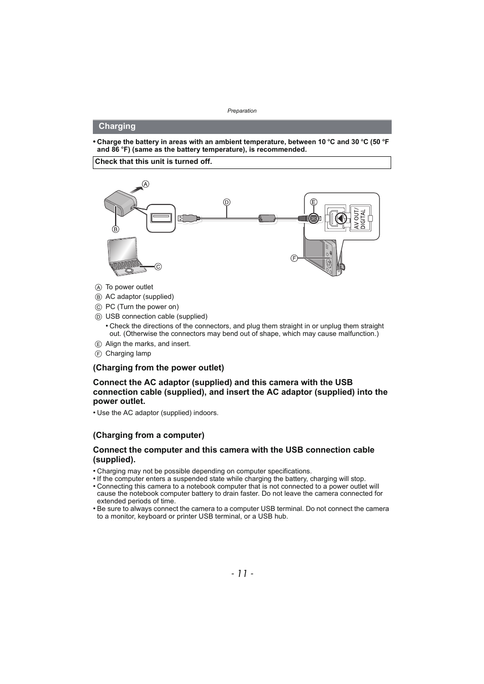 Charging, P11) | Panasonic DMC-SZ02 User Manual | Page 11 / 128