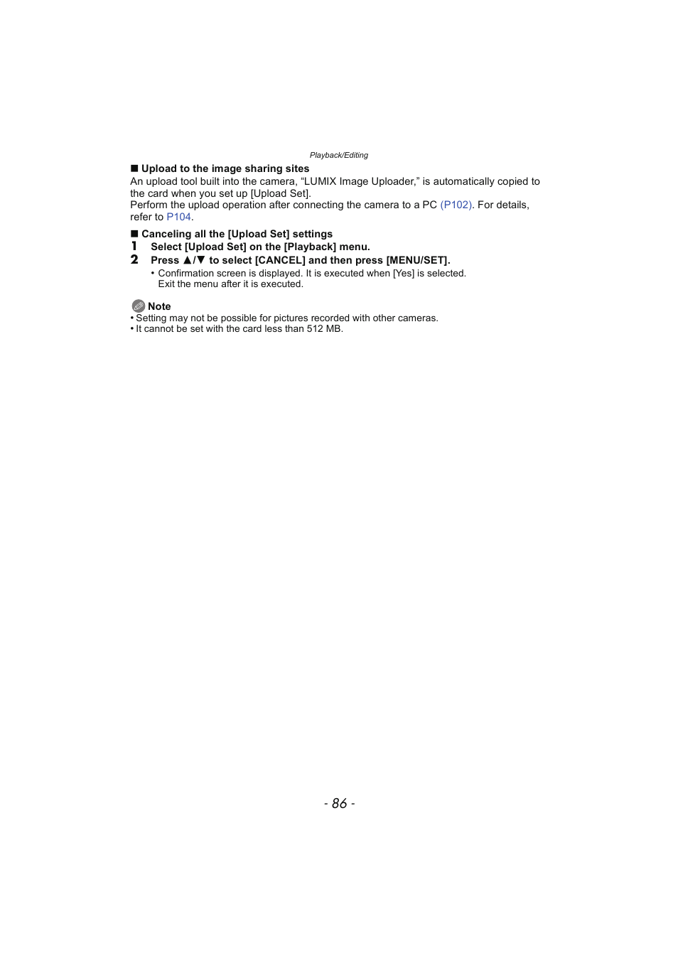 Panasonic DMC-SZ02 User Manual | Page 86 / 128
