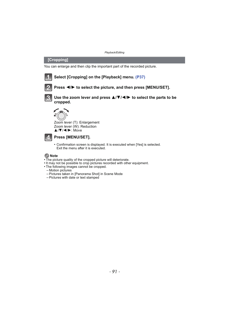 Cropping | Panasonic DMC-SZ02 User Manual | Page 91 / 128