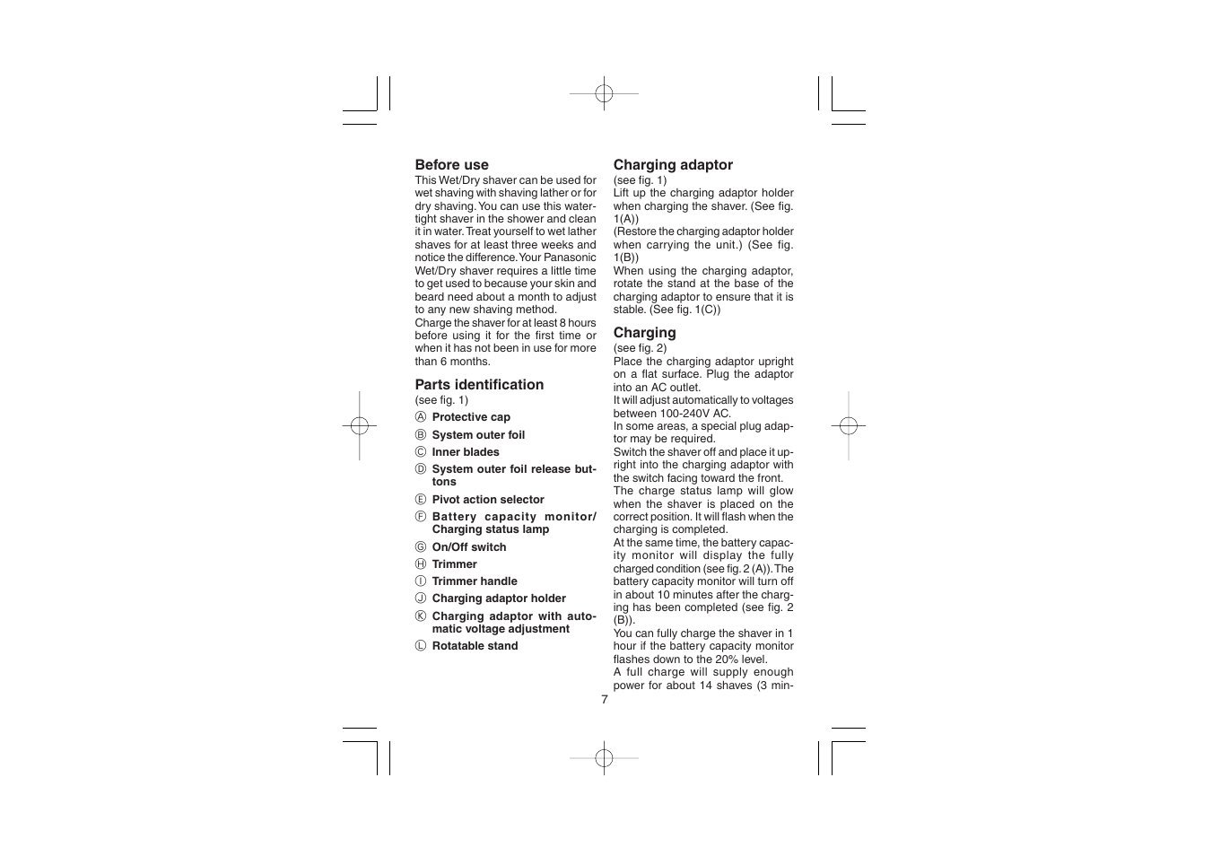 Panasonic ES8090 User Manual | Page 5 / 16