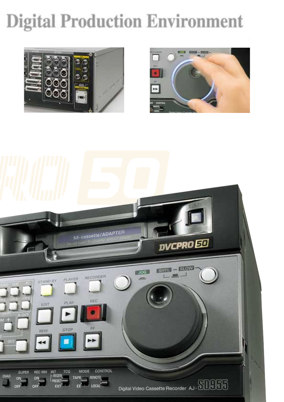 Nent, Channnel digital audio, Digital production environment | Panasonic DVCPRO50 User Manual | Page 3 / 8