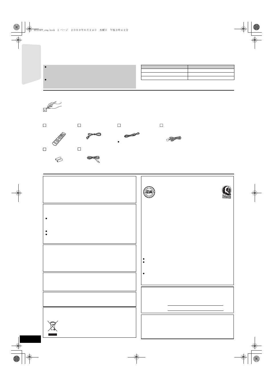 Getting started, Accessories, Listening caution | Warning | Panasonic SC-BTX70 User Manual | Page 2 / 56