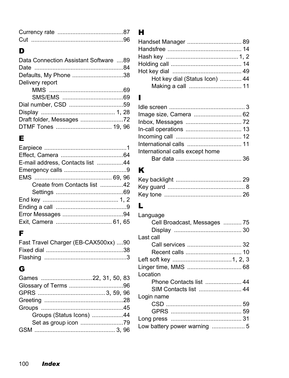 Panasonic EB-X100 User Manual | Page 102 / 109