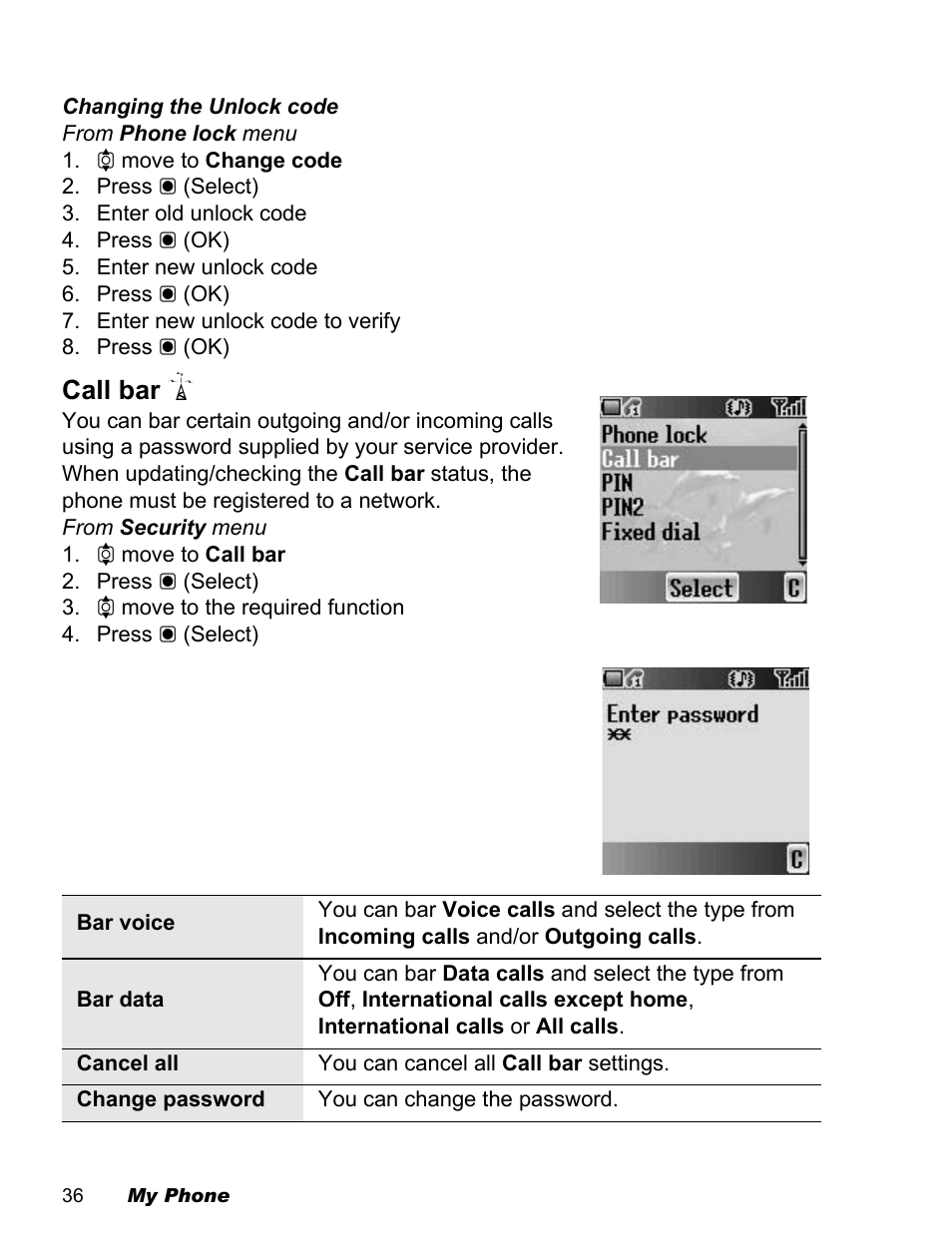 Call bar | Panasonic EB-X100 User Manual | Page 38 / 109