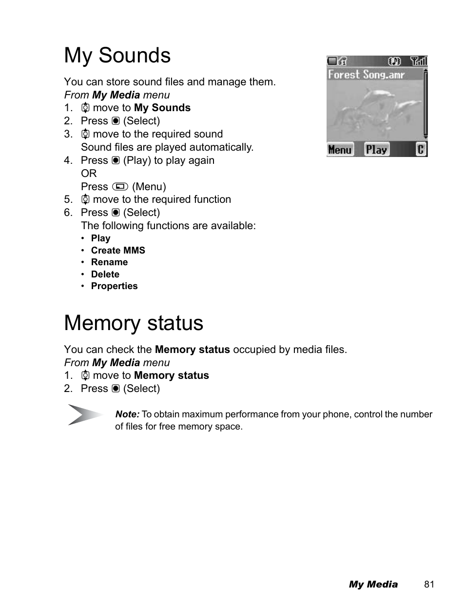 My sounds | Panasonic EB-X100 User Manual | Page 83 / 109