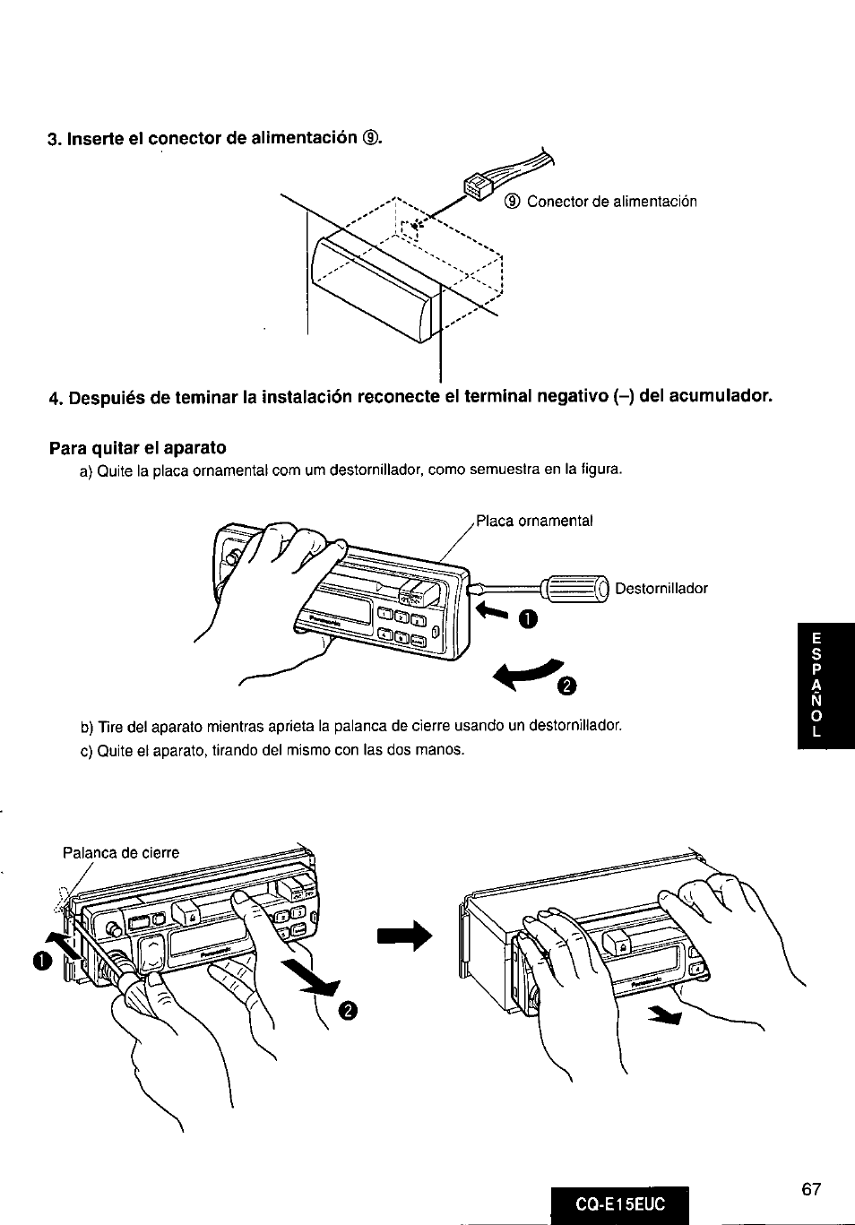 Panasonic CQE15EUC User Manual | Page 67 / 76