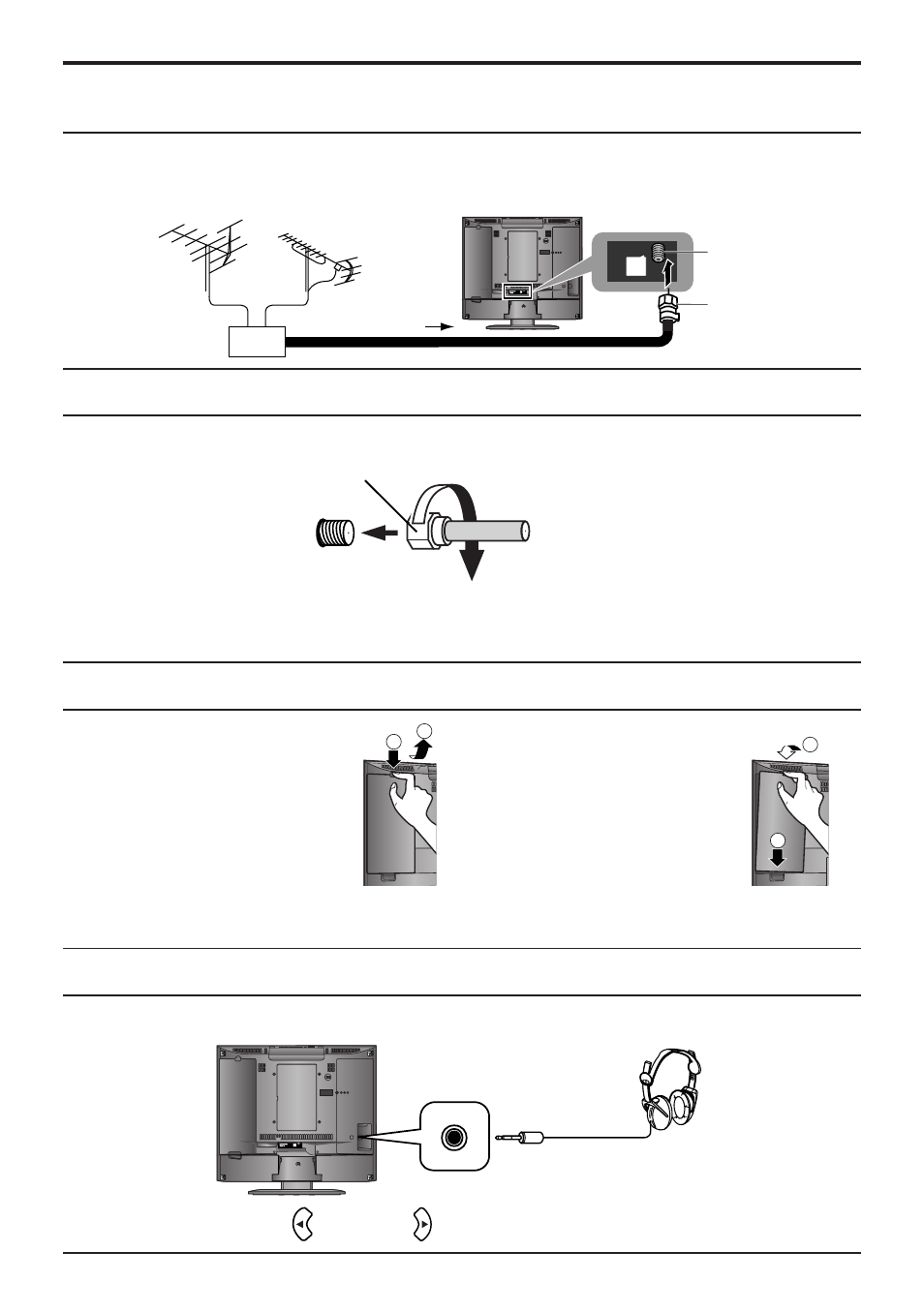 Conexión de antena / cable, Preparación | Panasonic TC 20LA1 User Manual | Page 30 / 40