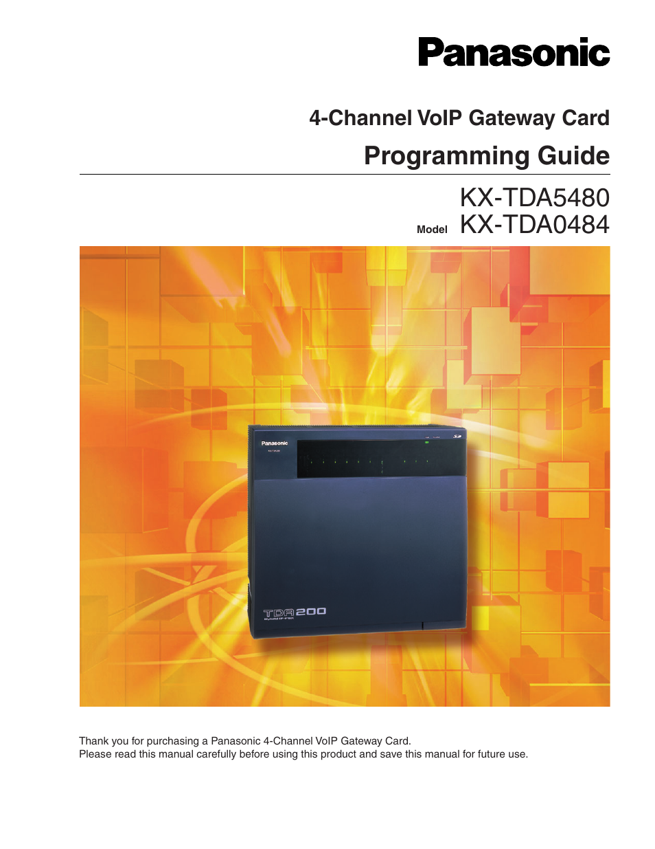 Panasonic KX-TDA0484 User Manual | 68 pages