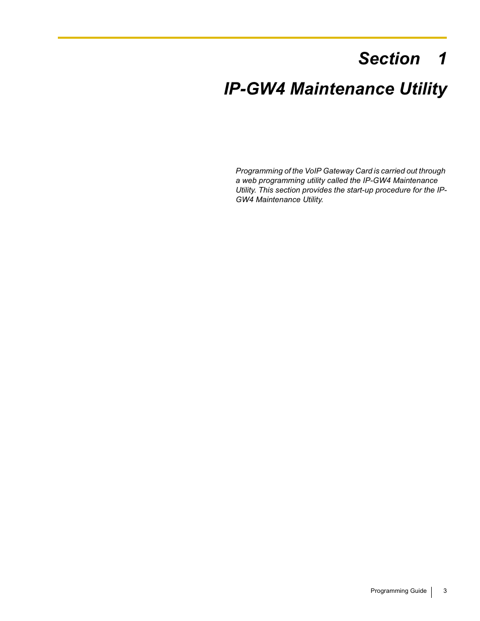 Ip-gw4 maintenance utility | Panasonic KX-TDA0484 User Manual | Page 3 / 68
