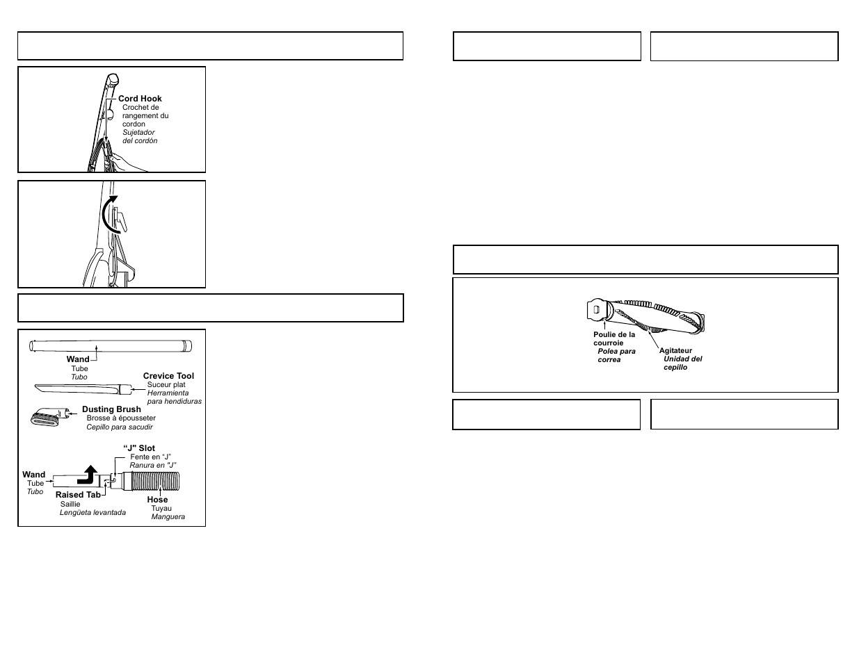 Using cord hook, Tool storage, Using cord hook tool storage | Panasonic MC-V5745 User Manual | Page 14 / 48