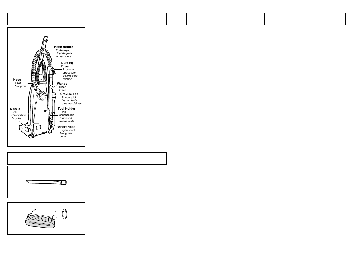 Tool storage, Tool usage | Panasonic MC-V5745 User Manual | Page 22 / 48